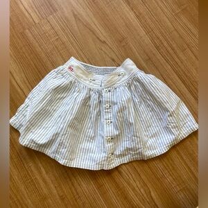 Ralph Lauren girls White Striped Button-Up Skirt